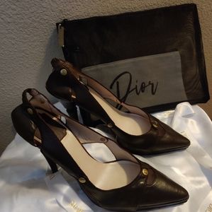 🔥🔥🔥🔥Dior Brown Leather with Sculptural Heels